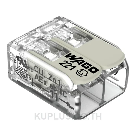 COMPACT Splicing Connector; for all conductor types; for Ex e applications; max. 4 mm²; 2-conductor; with levers; transparent housing; Operating temperature (max.): 105 °C; 4,00 mm²; transparent